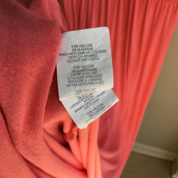 Boohoo Racerback Maxi Dress Pink Jersey Size 10 - Picture 7 of 7